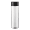 Bottiglia Cilinder 50 cl in Vetro Trasparente con Tappo Nero