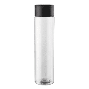Bottiglia Cilinder 75cl Trasparente con Tappo Nero per Ristoranti e Bar – Vetro Elegante per Servizio Bevande